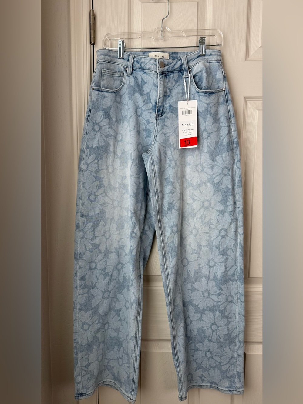 High Rise Baggy Floral Print Jeans from the brand RISEN.